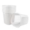 Asking 50 L Plastic Dirty Clothes Hampers, 6 Pack Tall Laundry Basket with Handle, White view 1