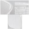 Asking 50 L Plastic Dirty Clothes Hampers, 6 Pack Tall Laundry Basket with Handle, White view 3