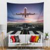 Loccor Airport Apron Airplane Tapestry Wall Hanging 92''x70'' Aircraft Boarding Ramp Wall Tapestry for Pilots Boys Travel Theme Tapestry for Home Bedroom Dorm Wall Hanging Decor view 3
