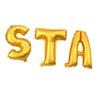 OFFSCH Set of 16 Letter Balloons in Gold Aluminum Foil Stylish for Birthday Celebration Fiesta Theme view 1