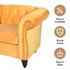 affeivul Tufted Velvet Sofas para Sala, Comfy Big Wide Deep Living Room Couch with Armrest, Mid Century Modern Sofa Couch for Bedroom,Office (Yellow Velvet, 3 Seater) view 4