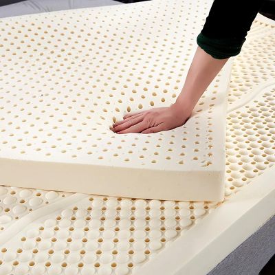 NaKeah Natural Latex Mattress, 1/2/3/4 inch Thick Soft Mattress Topper Portable Relieves Pressure, Organic 100% Latex Mattress Cover,10cm,200x220cm