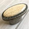 JCAKES 2.5" 3.75" 5" Cream Antique Pewter Drawer Pull Knob Cabinet Handle Dresser Pulls Kitchen Door Handles Hardware 64 96 128 mm Centers/C-C:2.5" (Size : L:2.3" (58 mm)) view 2