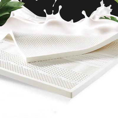 NaKeah 100% Natural Latex Mattress Topper with Organic Cotton Cover No Memory Foam Chemicals, Breathable and Comfortable, Help Relief Shoulder & Back Pain,5cm,135x190cm
