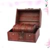 ABOOFAN 2pcs Antique Vintage Wooden Jewelry Treasure Chest Hand-carved Floral Decorative Storage Box for Organizing Jewelry Trinkets and Keepsakes view 4