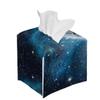 GLUDEAR Tissue Box Cover Square Cute Animal Print PU Leather Tissue Cube Box Holder Facial Paper Case,Wolf Moon view 2