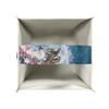 GLUDEAR Tissue Box Cover Square Cute Animal Print PU Leather Tissue Cube Box Holder Facial Paper Case,Wolf Moon view 3