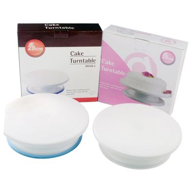 MAGICLULU Rotating Cake Turntable Non- Revolving Decorating Stand for Cakes Pastries Pp Plastic Platform for Bakers Design