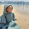 ZICOTO Soft Hooded Beach Towel for Kids - Cute Towel for Babies and Toddler Made of Waffle Cotton - Perfect Lightweight and Absorbent for Bath, Beach, Pool view 2