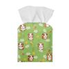 GLUDEAR Tissue Box Cover Cavy Print Modern Square Decorative PU Leather Facial Paper Case Organizer Holder,Cavy Daisy view 1