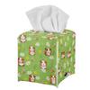 GLUDEAR Tissue Box Cover Cavy Print Modern Square Decorative PU Leather Facial Paper Case Organizer Holder,Cavy Daisy view 2