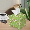 GLUDEAR Tissue Box Cover Cavy Print Modern Square Decorative PU Leather Facial Paper Case Organizer Holder,Cavy Daisy view 4