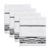 Nicole Miller - Washcloths, Soft & Absorbent Cotton Towels, Dorm Room Essentials, Set of 4 (Sydney Collection, White/Black) view 1