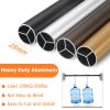 Closet Rod for Hanging Clothes, Bedroom Wall Mount Closet Bar Round for Hanging Clothes and Garment Hanger, Wardrobe Storage Clothing Organizer Rod Rack System Kit for Bedroom for Easy Installation ( view 2