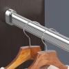 Closet Rod for Hanging Clothes, Bedroom Wall Mounted Rod for Hanging Clothes, Sturdy Metal Hanger Rail for Wardrobe, Bathroom, Laundry Room & Balcony, Commercial Hotel Closet Valet Rod, Aluminum ( Col view 1