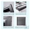 Heavy Duty Air Conditioner Cover Outdoor Privacy Fence Screen Trash Can Enclosure Aluminum Window Protective AC Heat Pumps Rack Dustproof Condensing Unit Flower Stand Garden Fence ( Color : Grey A , S view 4