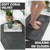 YIHOUSE Memory Foam Bath Mat Set, Non Slip Bath Mats for Bathroom, Super Soft and Water Absorbent Bath Rug Set, Machine Washable U Shape Toilet Mats, Dark Grey view 3