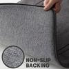 YIHOUSE Memory Foam Bath Mat Set, Non Slip Bath Mats for Bathroom, Super Soft and Water Absorbent Bath Rug Set, Machine Washable U Shape Toilet Mats, Dark Grey view 4