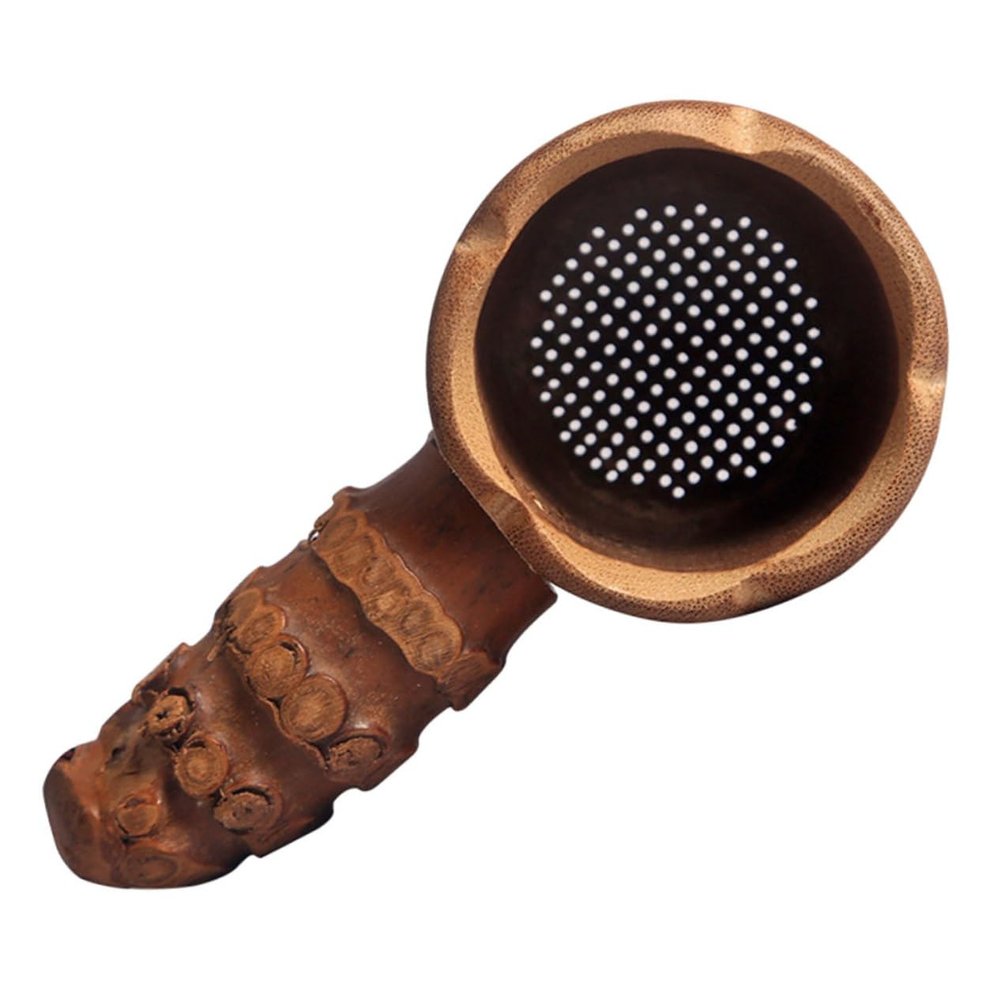 LABRIMP 1piece Bamboo Tea Residue Infuser Fine Mesh Filter Hand-made Tea Strainer for Loose Elegant Design for Lovers for Traditional Ceremony