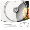 Ciieeo Universal Tempered Glass Pot Lid High-Temperature Resistant Cooking Cover Fits Pots and Pans 10-Inch Lid Heat-Resistant Handle for Kitchen Use view 4