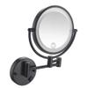 8 in 10X Magnification Wall Mount Make up Mirror with LED Lights, Wall Mounted Vanity Mirror Bathroom Mirror LED Lighted Double Sided with Lights and 10X Magnification,Charging ( Size : Hardwire ) view 1