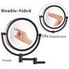 8 in 10X Magnification Wall Mount Make up Mirror with LED Lights, Wall Mounted Vanity Mirror Bathroom Mirror LED Lighted Double Sided with Lights and 10X Magnification,Charging ( Size : Hardwire ) view 3