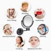 8 in 10X Magnification Wall Mount Make up Mirror with LED Lights, Wall Mounted Vanity Mirror Bathroom Mirror LED Lighted Double Sided with Lights and 10X Magnification,Charging ( Size : Hardwire ) view 4