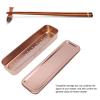 Flatware Tray with Lid, Stainless Steel Silverware Box Chopsticks Drain Storage Box Kitchen Cutlery and Utensil Drawer Organizer Tableware Storage Organizer(Rose Gold) view 4