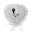 Holibanna 2pcs Floral Lace Wedding Cushion Pillow Elegant Decorative Holder for Bride and Groom for Engagement Ceremony and Special Occasions view 2
