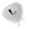 Holibanna 2pcs Floral Lace Wedding Cushion Pillow Elegant Decorative Holder for Bride and Groom for Engagement Ceremony and Special Occasions view 3