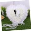 Holibanna 2pcs Floral Lace Wedding Cushion Pillow Elegant Decorative Holder for Bride and Groom for Engagement Ceremony and Special Occasions view 4