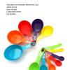 12PCS Measuring Cups and Spoons Set, Colorful Kitchen Measuring Set Stackable Measuring Spoons with Hook for Dry and Liquid(12pcs) view 2