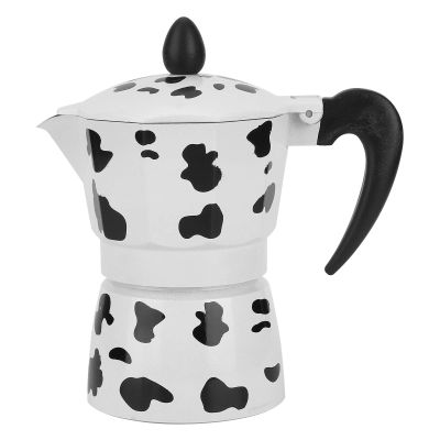 Coffee Pot, Coffee Maker Stovetop Espresso Maker Stainless Steel Multiple Sizes Milk Cow Color Coffee Kettle with Lid Handle(150ML)
