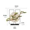 Artificial Bonsai Tree Artificial Bonsai Tree 27.5-inch Large Simulation Welcome Pine Bonsai Tree Home Indoor Desktop Green Simulation Plant Fake Tree Marble Base Artificial Plants Indoor Fake Plants view 2