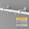 Clothes Hanging Rod Laundry Room White Flexible Curtain Track Tension Rod Wall Mount Plus Window, Heavy-Duty Single Curtain Rails Room Divider for Living Room Bedroom Bed Room Closet Gazebo ( Size : 1 view 2