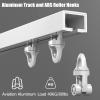 Clothes Hanging Rod Laundry Room White Flexible Curtain Track Tension Rod Wall Mount Plus Window, Heavy-Duty Single Curtain Rails Room Divider for Living Room Bedroom Bed Room Closet Gazebo ( Size : 1 view 4