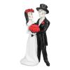 Cyrank Skeleton Bride and Groom Statue, Love Never Dies Newly Wed Skeleton Couple Statue for Halloween Party Decorations Halloween Gothic Lovers Figurine Romantic Bride & Groom Sculpture view 1