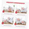 Holibanna Wedding Petal Basket for Bride Handheld Flower Storage Basket for Weddings Anniversaries and Special Events Fabric Design Handle for Easy Carrying view 3