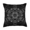 Sacred Geometry Metatrons Cube Dot work Throw Pillow view 1