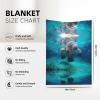 AMAZWI West Indian Manatees Throw Blanket,Super Soft Warm Flannel Blanket for Bed Couch Living Room,Gifts Blanket,All Season, Normal, RGT131 view 3