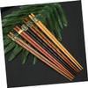 Ciieeo 5pairs Japanese Style Natural Wood Chopsticks Set Non- Reusable Tableware for Home Dining Sushi Nights and Lightweight Utensils for Travel view 2