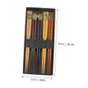Ciieeo 5pairs Japanese Style Natural Wood Chopsticks Set Non- Reusable Tableware for Home Dining Sushi Nights and Lightweight Utensils for Travel view 4