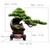 Artificial Bonsai Tree Artificial Bonsai Tree 22.4in Large Green Simulation Welcome Pine Bonsai Tree Living Room Office Desktop Decor Simulation Potted Plant Artificial Plants Indoor Fake Plants Bonsa view 2