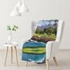 AMAZWI Hawaii Beach Golf Course Throw Blanket,Super Soft Warm Flannel Blanket for Bed Couch Living Room,Gifts Blanket,All Season, Normal, RGT131 view 1