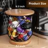 Coffee Pod Holder with Lid - Large Capacity Black K Cup Holder Organizer for Counter - Coffee Bar Accessories Decor Station for Pods, Espresso, Capsules, Creamer(Prismatic Grid) view 2