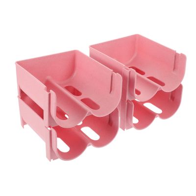 Ciieeo 4pcs Stackable Beverage Racks Space-Saving Drink Storage Organizer for Wine Soda and Beer Material for Home Kitchen and Refrigerator Use