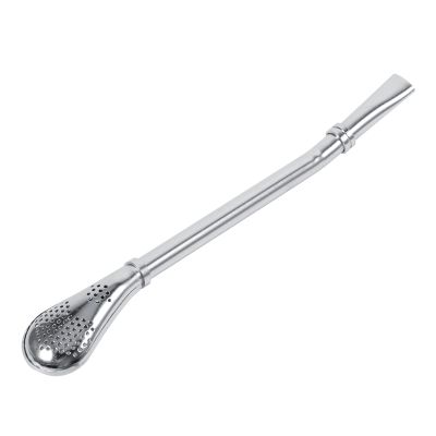 Drinking Filter Str ws,Reus ble St inless Steel Drinking Str ws,Drinking Str w,Drinking Str w Filter Spoon for M te Te Set, yerb m te urd set Str ws