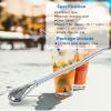 Drinking Filter Str ws,Reus ble St inless Steel Drinking Str ws,Drinking Str w,Drinking Str w Filter Spoon for M te Te Set, yerb m te urd set Str ws view 2