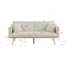 Convertible Futon Sofa Bed, Modern Reclining Futon Loveseat Couch with 2 Pillowa Sleeper Sofa for Dorm Room Living Room Bedroom Office view 2