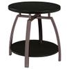 Andre Dark Grey and Black Nickel End Table view 2